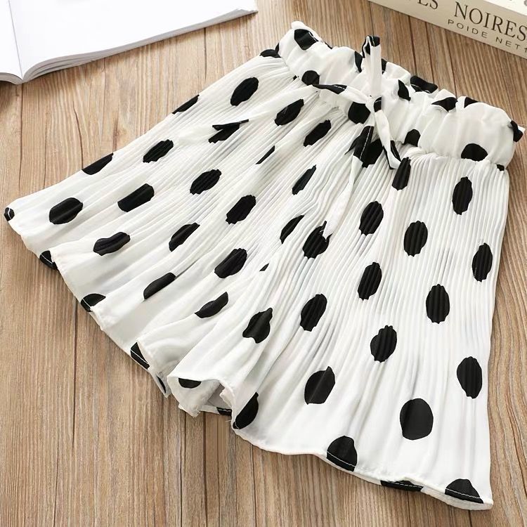 Kids Toddler Girls Fashion Pleated Cute Polka-Dot Shorts