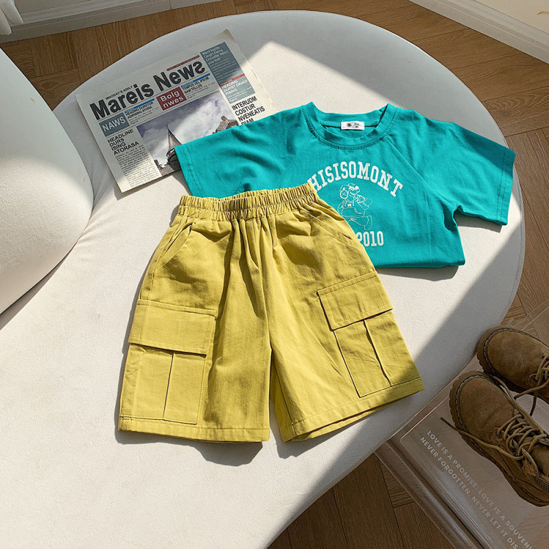 Children Kids Baby Fashion Girls Boys Casual Solid Color Shorts