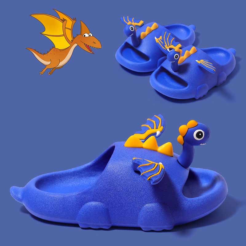 Kids Unisex Cute Cartoon Dinosaur Thick-Soled Slippers
