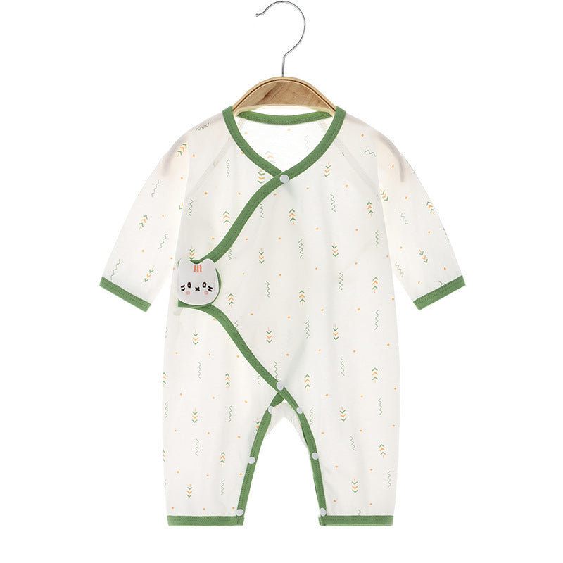 Baby Basic Cartoon Printing Thin Cotton Long-Sleeved Soft Romper