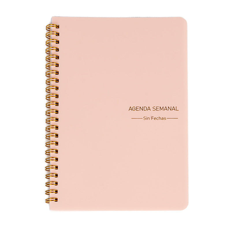 A5 Planning Spanish Coil Book Matte Transparent Notebook