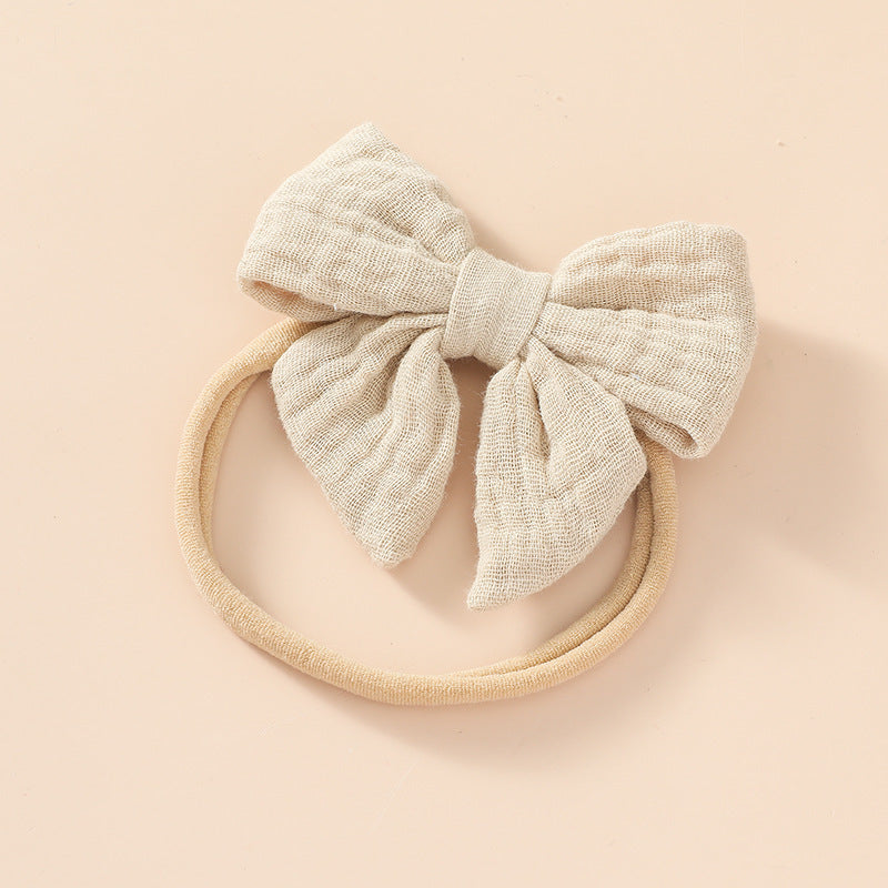 Toddlers Newborn Kid Baby Fashion Girls Bowknot Elastic Nylon Headband Hair Accessories