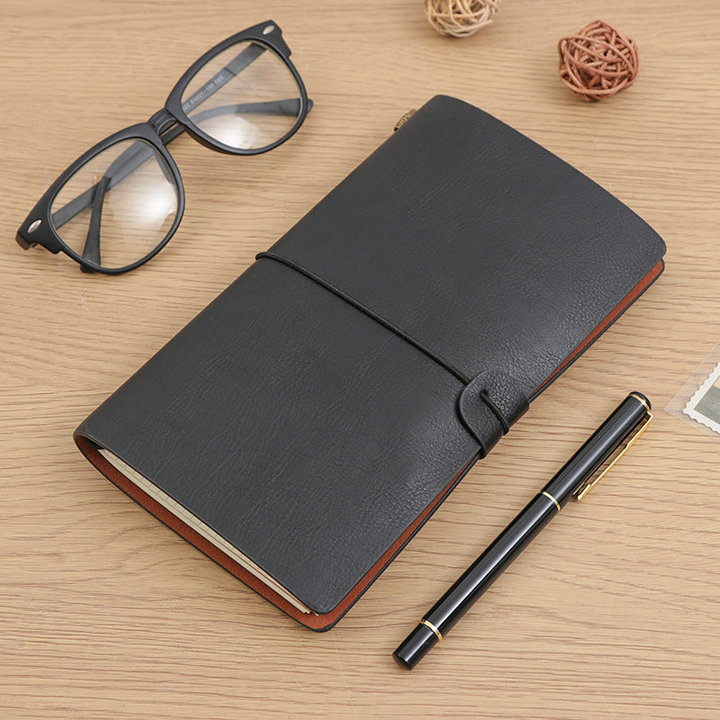 Vintage Travel Strap Kraft Paper Inside Notebook