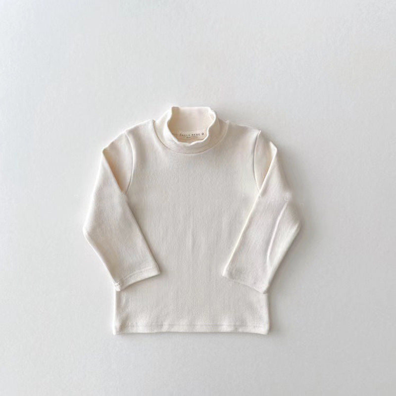 Toddlers Newborn Baby Boys Girls Half Turtleneck Long-Sleeved T-Shirt