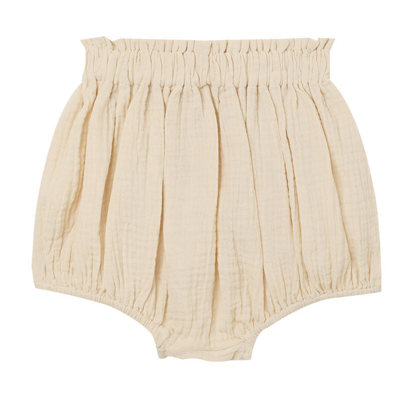 Baby Fashion Solid Color Pleated Shorts