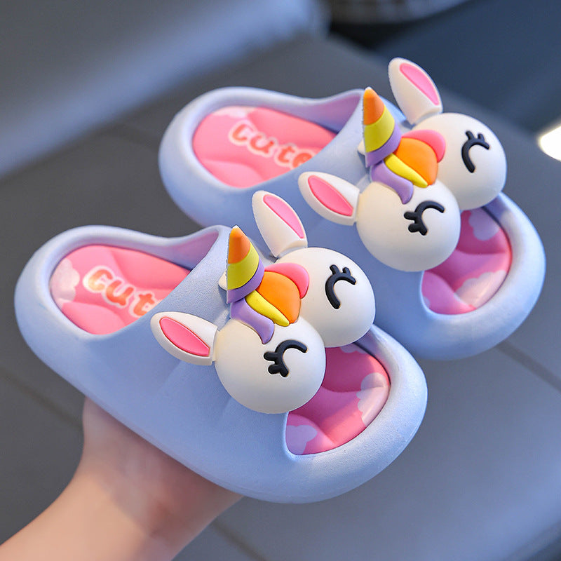 Kids Unisex Casual Cute Cartoon Thick-Soled House Slippers