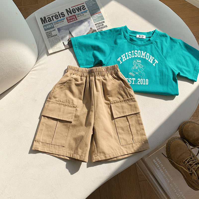 Children Kids Baby Fashion Girls Boys Casual Solid Color Shorts