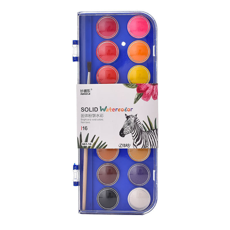 Art Supply 12 Color Solid Watercolor Pigment Painting Color