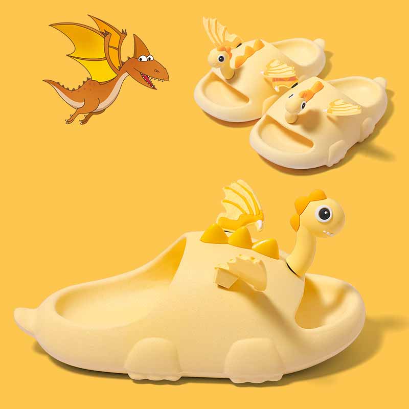 Kids Unisex Cute Cartoon Dinosaur Thick-Soled Slippers