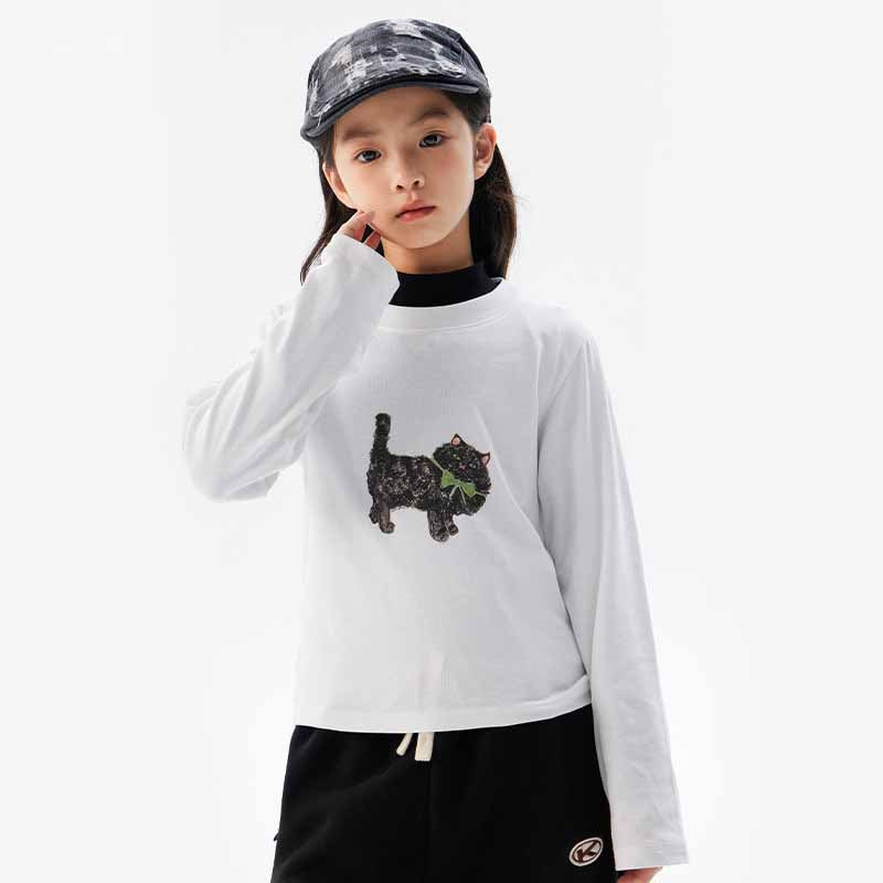 Kids Toddler Big Girls Casual Cute Cartoon Print Long Sleeve T-Shirt