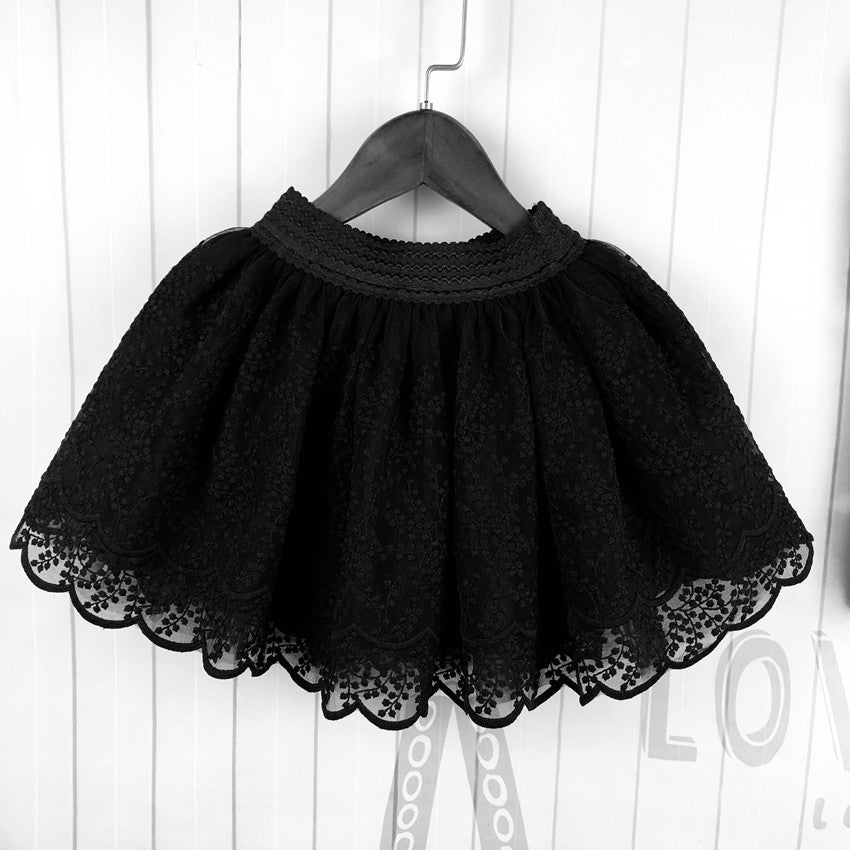 Girl'S Fashion Solid Color Lace Lace Tutu Dress
