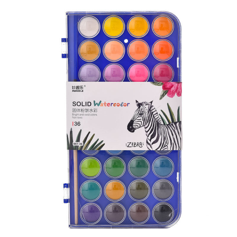 Art Supply 12 Color Solid Watercolor Pigment Painting Color