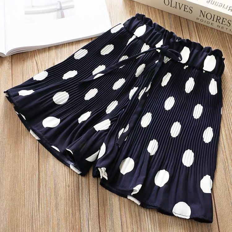 Kids Toddler Girls Fashion Pleated Cute Polka-Dot Shorts