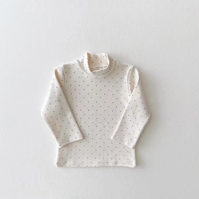 Toddlers Newborn Baby Boys Girls Half Turtleneck Long-Sleeved T-Shirt