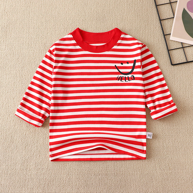 Kids Toddler Big Boys Girls Fashion Casual Cute Cartoon Animal Pattern Long Sleeve Round Neck T-Shirt