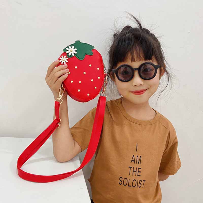 Kids Casual Cute Strawberry Crossbody Bag