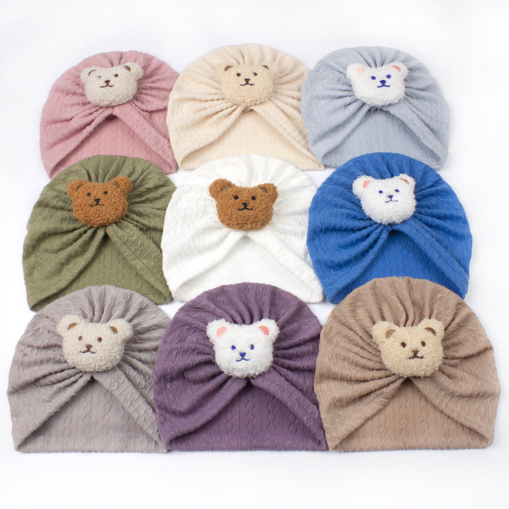 Newborn Cute Cartoon Knitwear Turban Cap