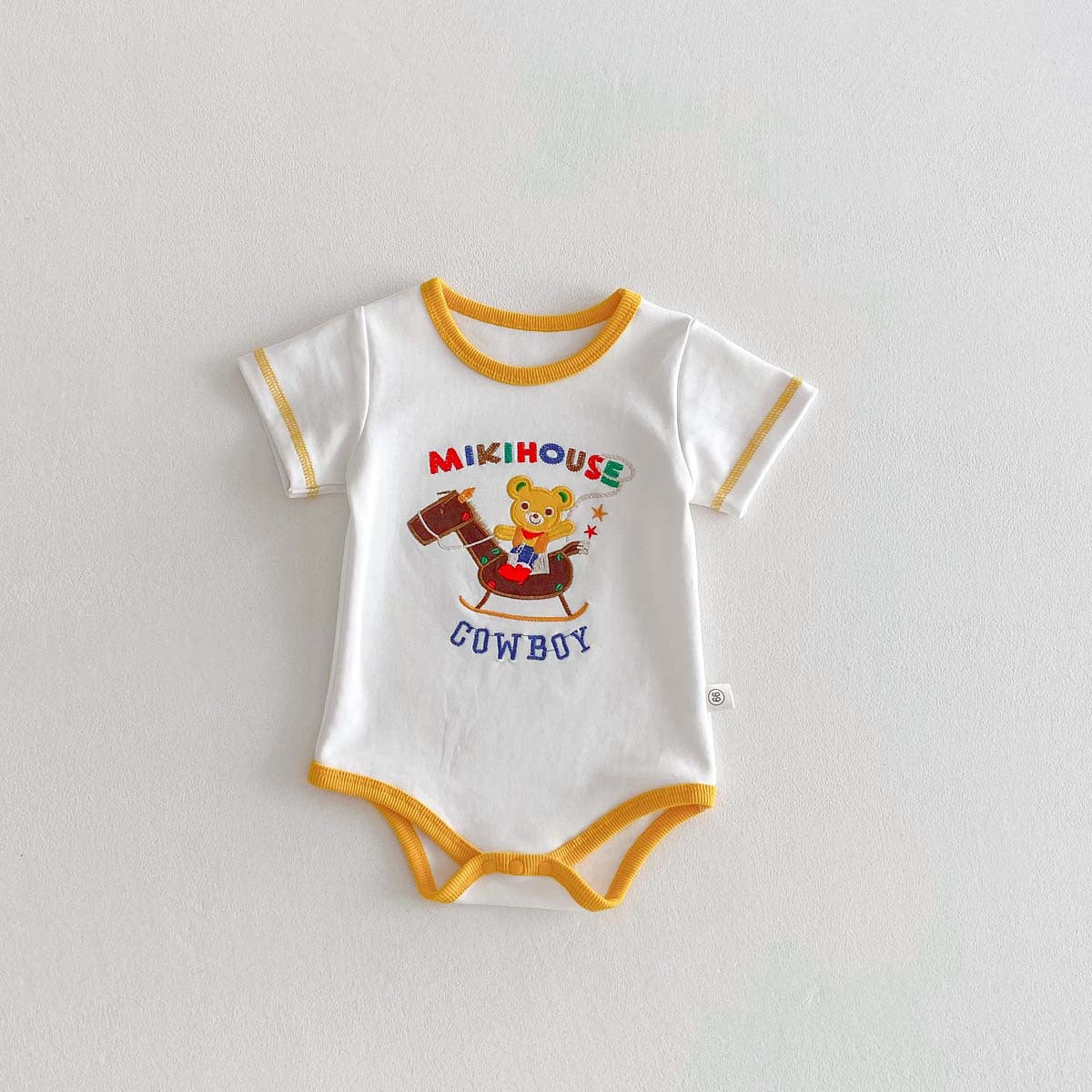 Kids Baby Boys Girls Casual Cute Cartoon Print Short Sleeve Romper