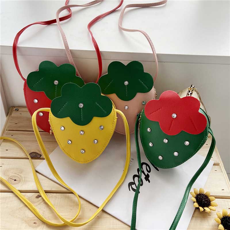 Kids Cute Cartoon Rhinestone Crossbody Bag