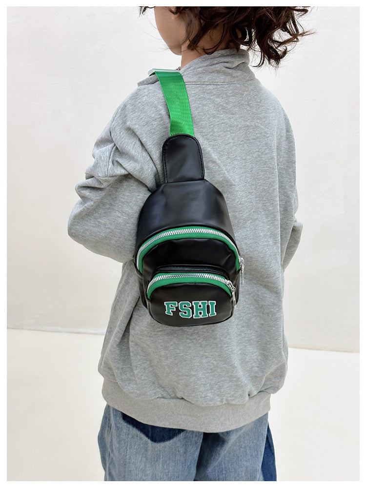 Kids Unisex Fashion Casual Cute Alphabet Chest Bag