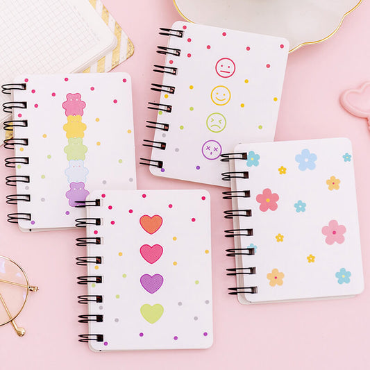 A7 80sheets Portable Floral Pattern Loose-leaf Notebook