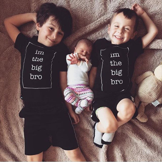 Baby Casual Round Neck Short Sleeve Letter Pattern T-shirt