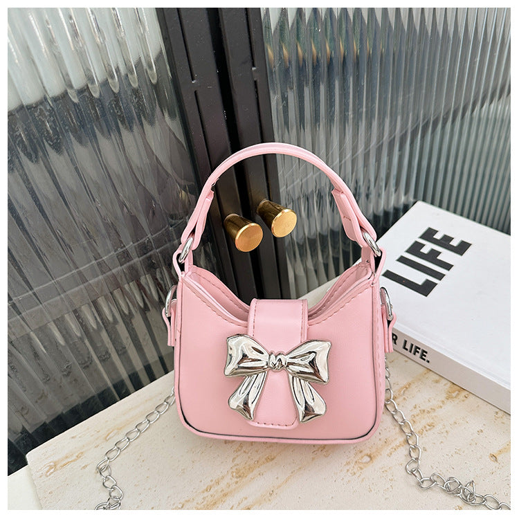 Kids Casual Cute Bow Chain Crossbody Bag
