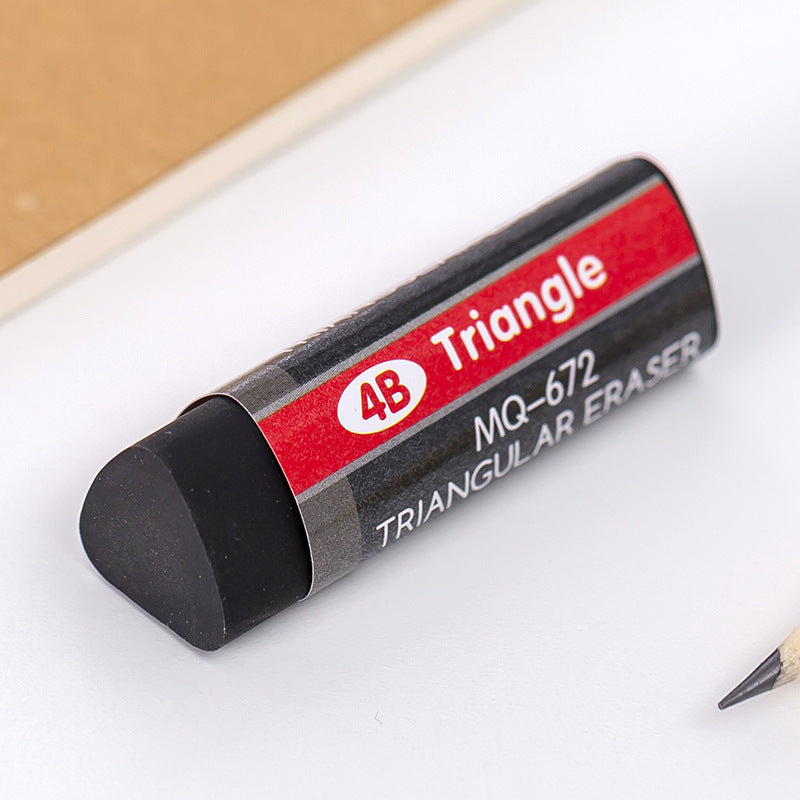 4B Triangle Black White Office Art Special Eraser
