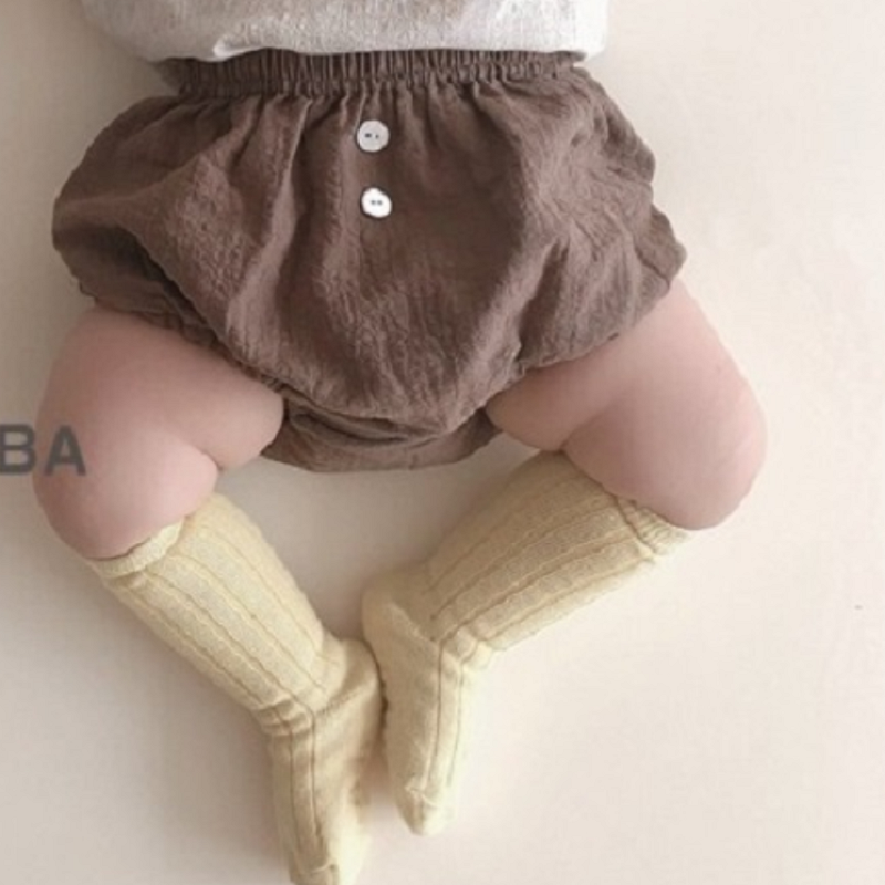 Baby Basic Solid Color Elastic Basic Shorts