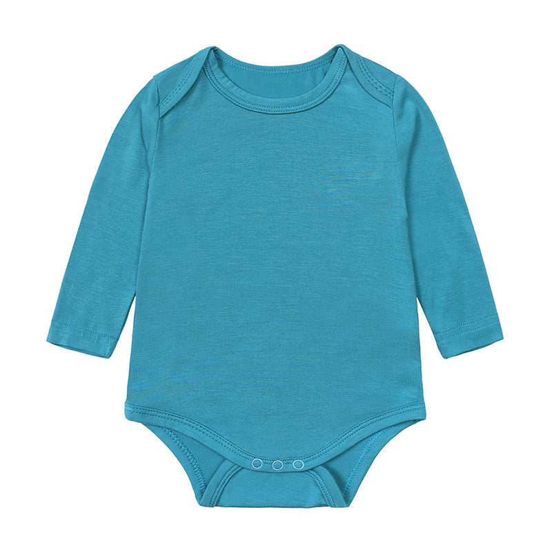 Kids Baby Boys Girls Casual Cute Solid Color Long Sleeve Romper