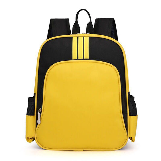 Children Fashion Girls Boys Color Matching Canvas Backpack School Bag