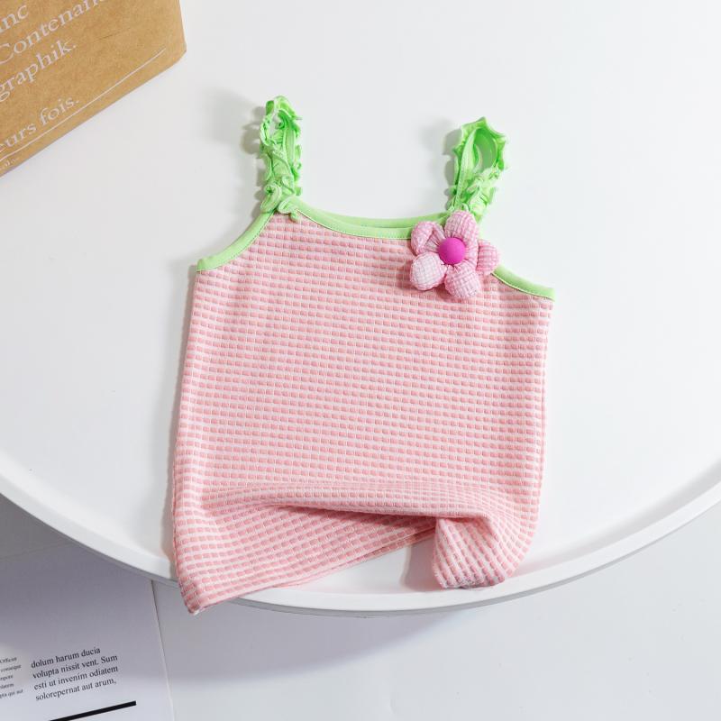 Children Kids Toddlers Girls Floral Stripe Sleeveless Camisole Vest