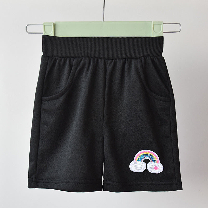 Children Kids Baby Fashion Girls Casual Basic Sports Rainbow Shorts