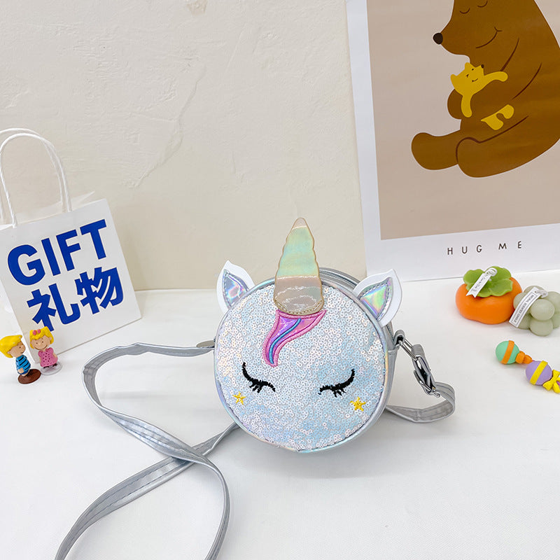 Kids Casual Cute Cartoon Sequins Crossbody Bag