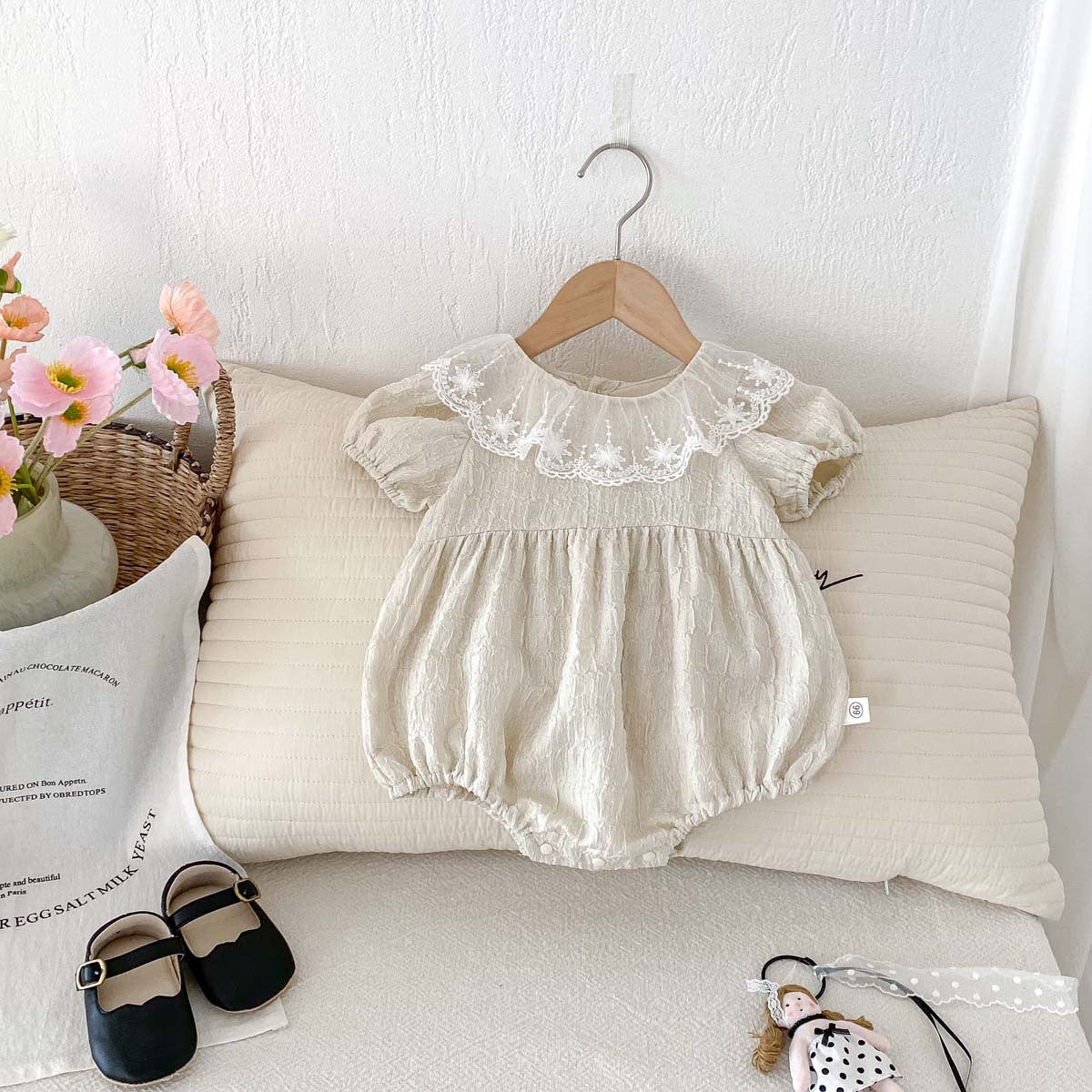 Kids Baby Girls Casual Cute Short Sleeve Romper