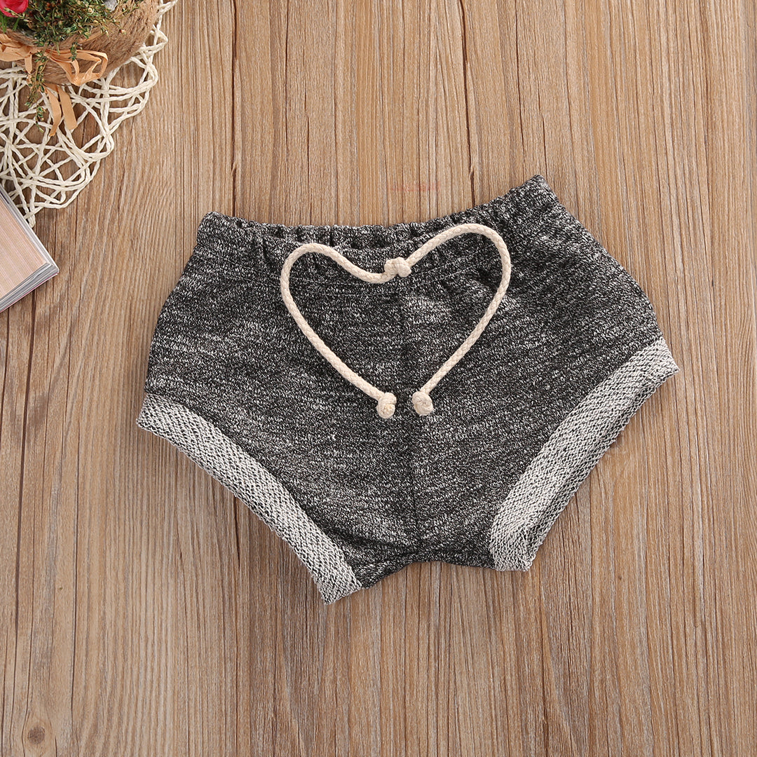 Baby Basic Solid Color Elastic PP Shorts