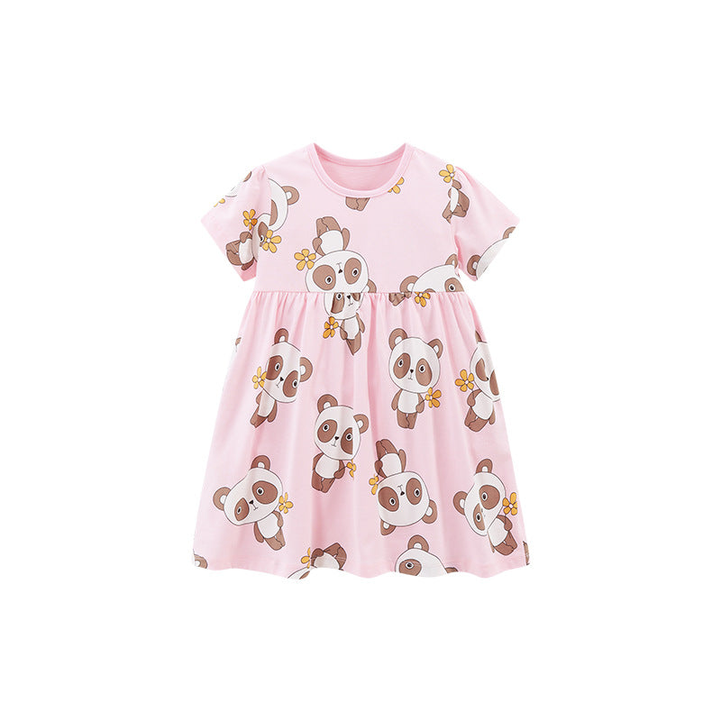 Kids Toddler Girls Casual Cute Short Sleeve Dress