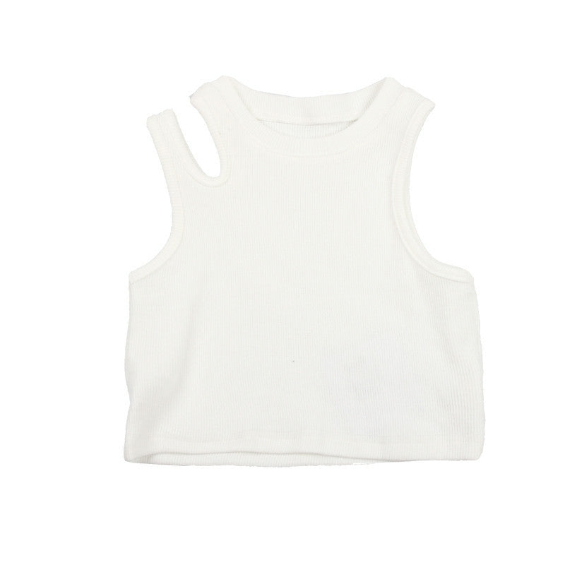 Toddler Girls Summer Irregular Shoulder Tank Top
