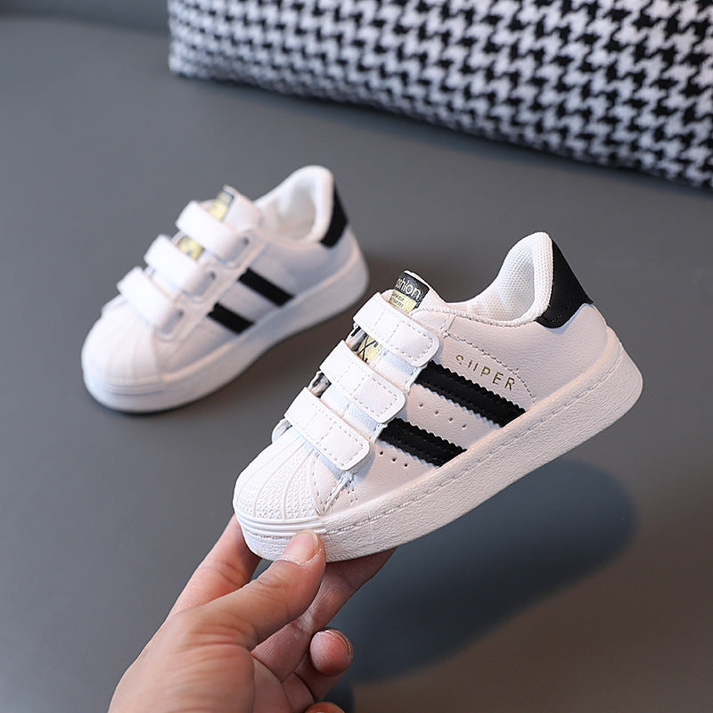 Kids Boys Girls Casual Sport Velcro Flat Sneakers