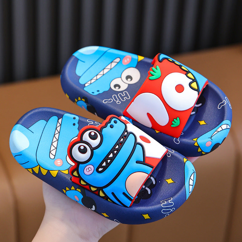 Children Kids Baby Fashion Boys Casual Cute Cartoon Dinosaur Soft Bottom Slippers Shoes