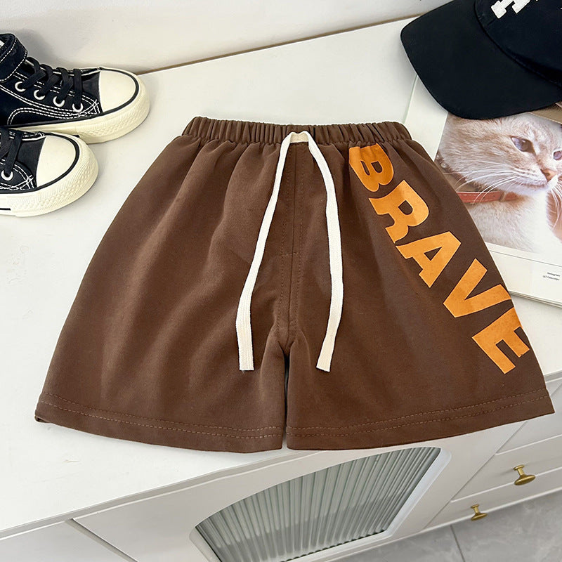 Kids Toddler Boys Girls Summer Casual Sport Letter Print Shorts