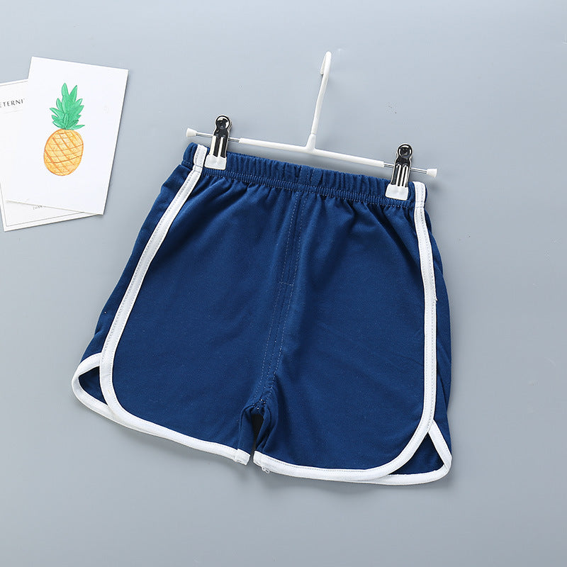 Kids Basic Elastic Casual Beach Shorts