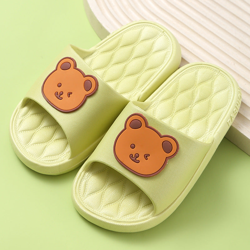 Children Kids Baby Fashion Girls Boys Casual Cartoon Cute Bear Rabbit Home Non-Slip Slippers Shoes