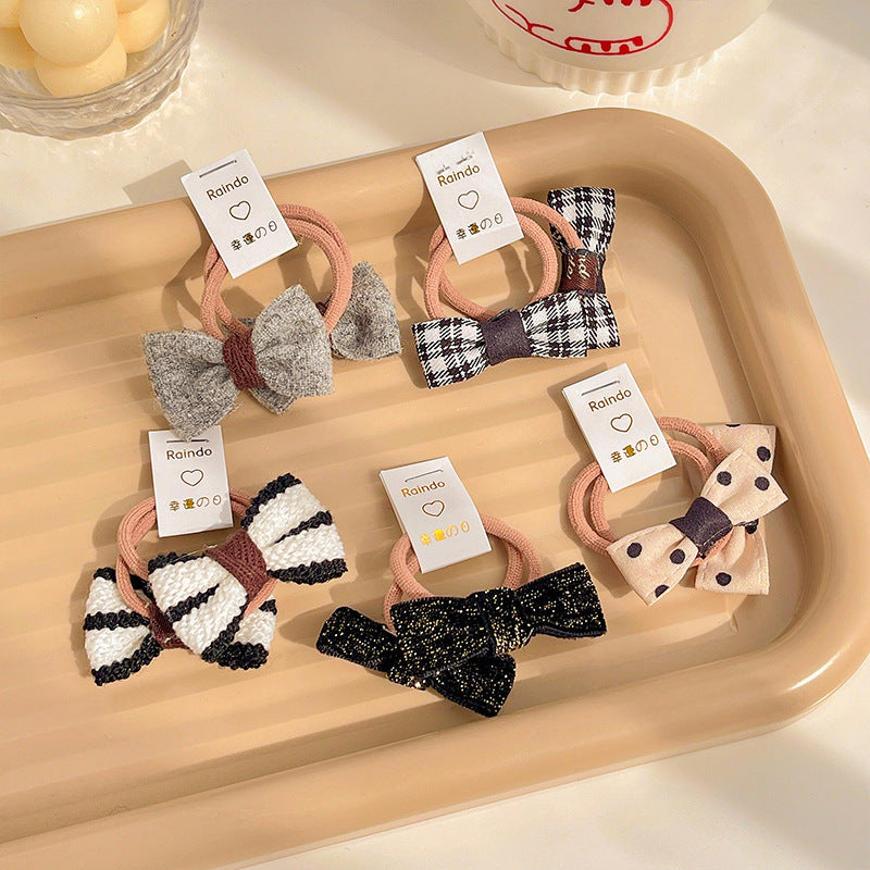 Kids Girls Cute Sweet Bow Hair Rings