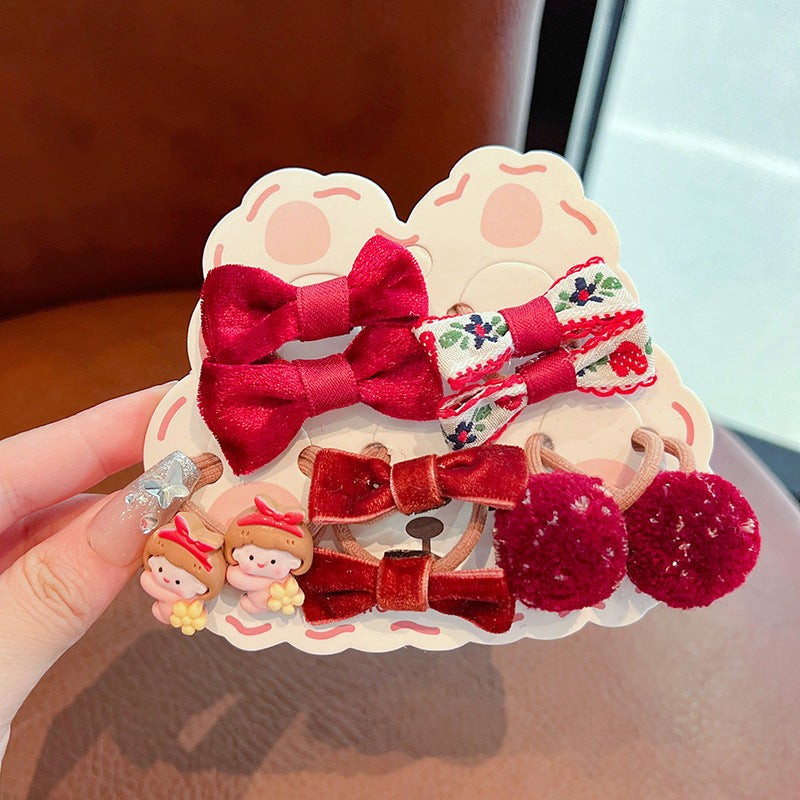 Kids Girls Cute Sweet Bow Hair Rings