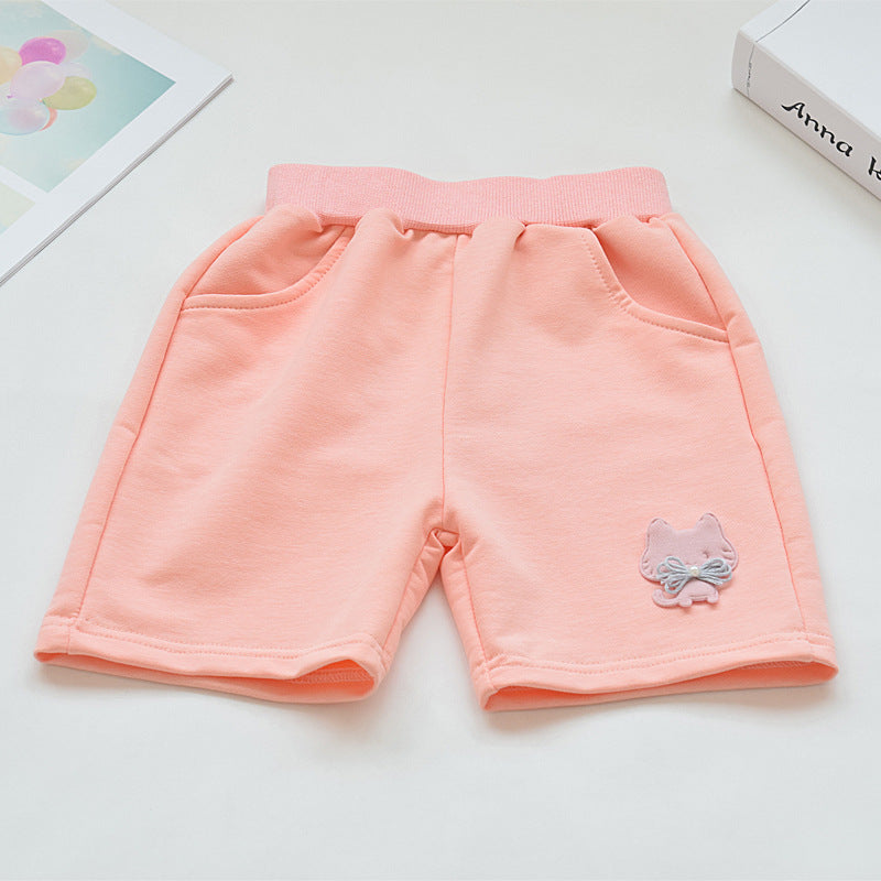 Children Kids Baby Fashion Girls Casual Basic Sports Cartoon Shorts