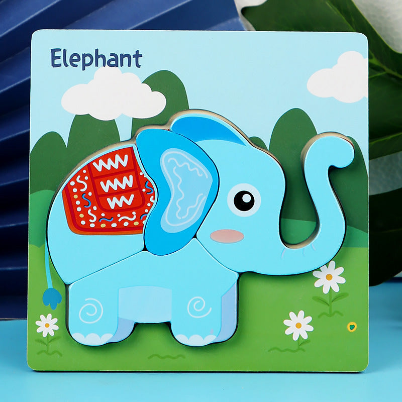 Wooden Children Three-Dimensional Puzzle Intelligence Toys