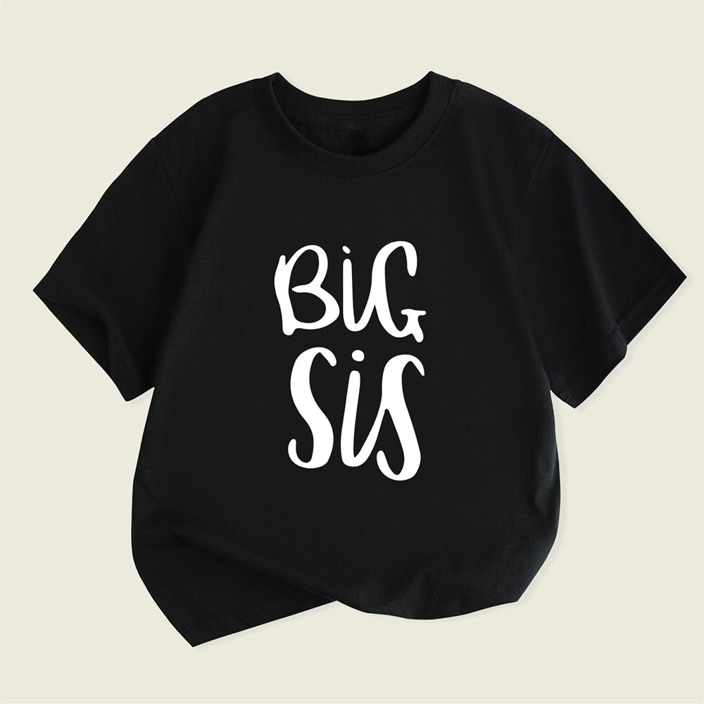 Kids Toddler Boys Girls Casual Cute Alphabet Print Short Sleeve T-Shirt