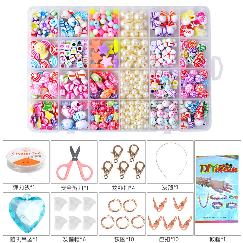 24 Boxed Children'S Diy Handmade Beaded Toys Set