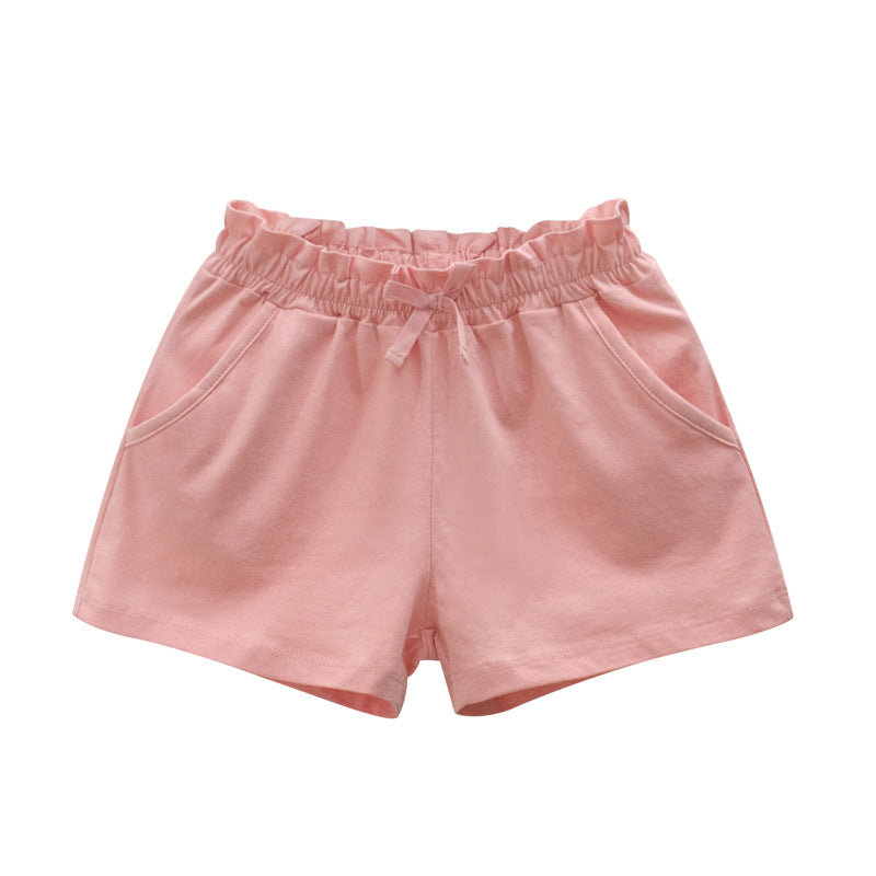 Kids Toddler Big Girls Basic Versatile Solid Color Shorts